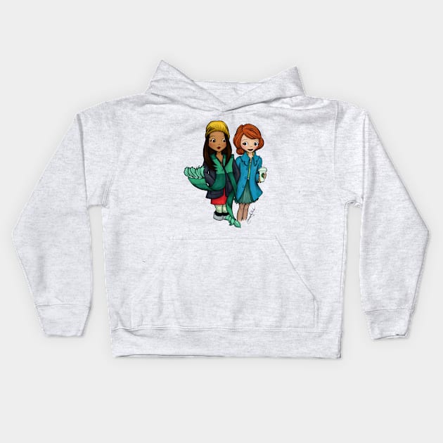 Fall Friends Kids Hoodie by LunarFox